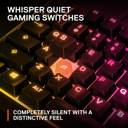 SteelSeries Apex 3 TKL RGB Gaming Keyboard – Tenkeyless, Quiet Switches, IP32 Water-Resistant
