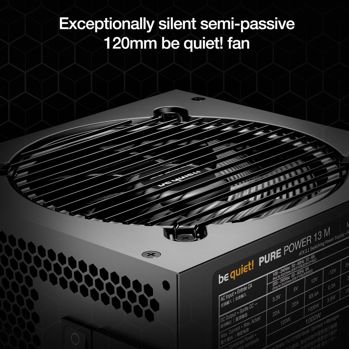 be quiet! Pure Power 13 M 1000W ATX Power Supply 80+ Gold