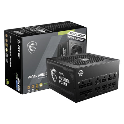 MSI MAG A850GL PCIE5 — 850W Fully Modular ATX Power Supply 80+ Gold