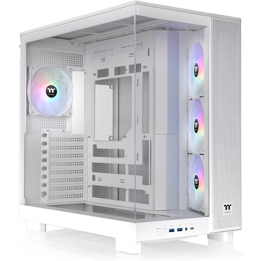 Thermaltake View 380 XL TG ARGB (White) – Dual-Chamber ATX Case